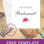 Free 'will You Be My Bridesmaid?' Card. Simply Download And Print   Free Printable Enclosure Cards