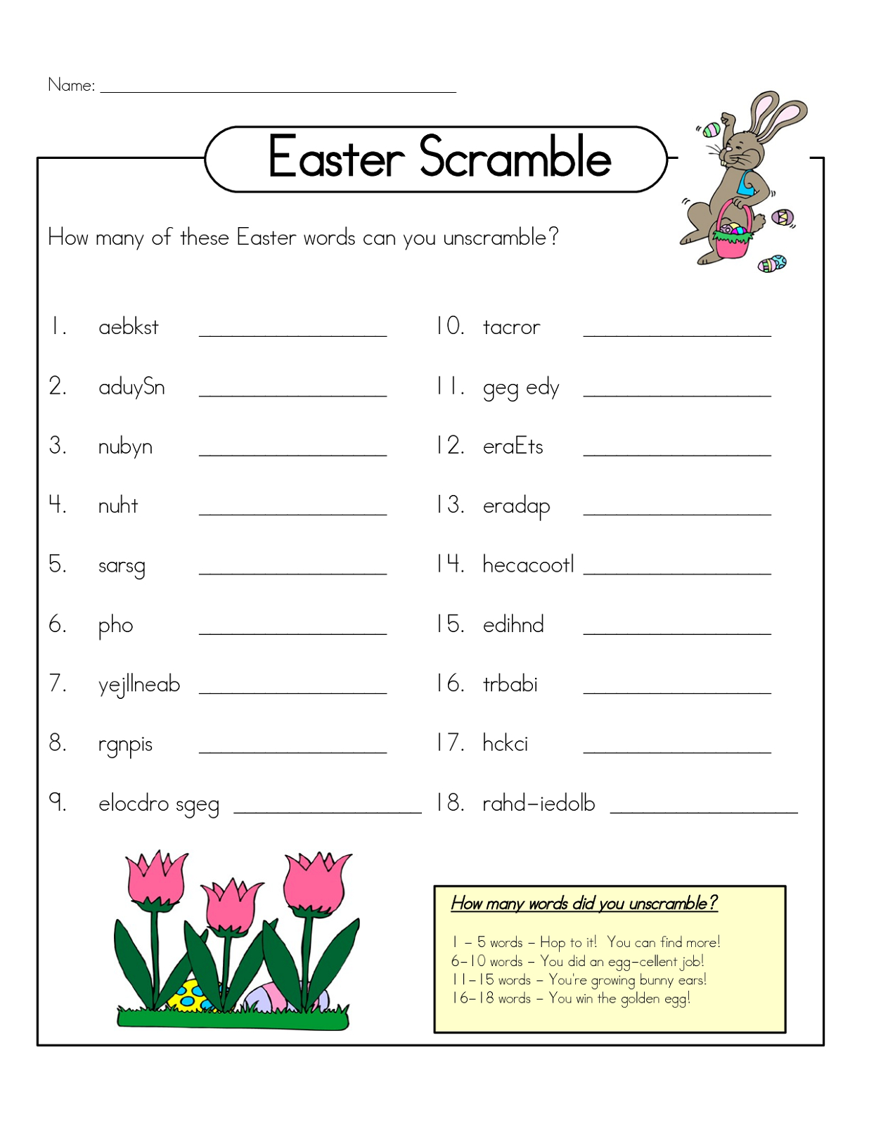 Free Word Scrambles Worksheets | Activity Shelter - Free Printable Word Scramble Worksheets