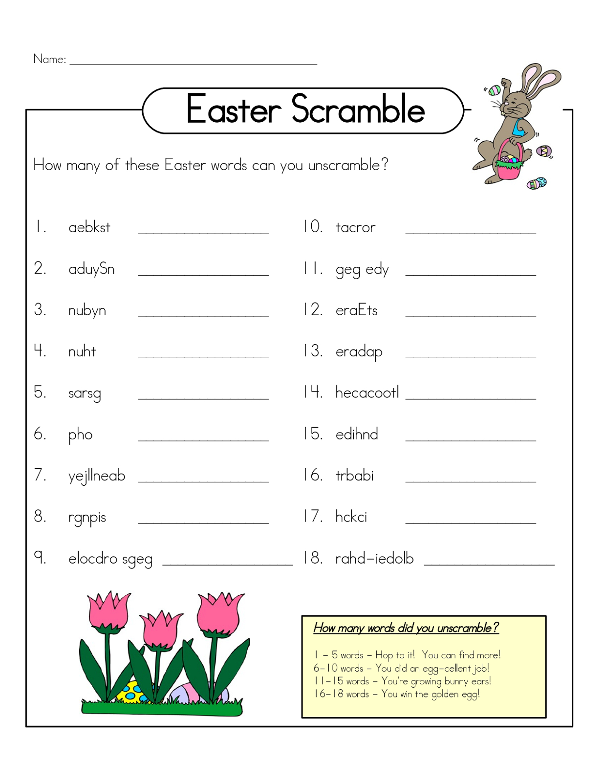 Free Printable Word Scramble Worksheets Free Printable