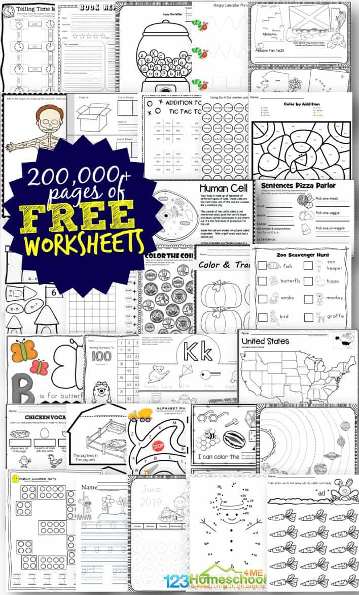 123 Homeschool For Me Free Printables