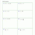 Free Worksheets For Linear Equations (Grades 6 9, Pre Algebra   9Th Grade Algebra Worksheets Free Printable