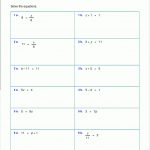 Free Worksheets For Linear Equations (Grades 6 9, Pre Algebra   Free Printable Math Worksheets 6Th Grade Order Operations