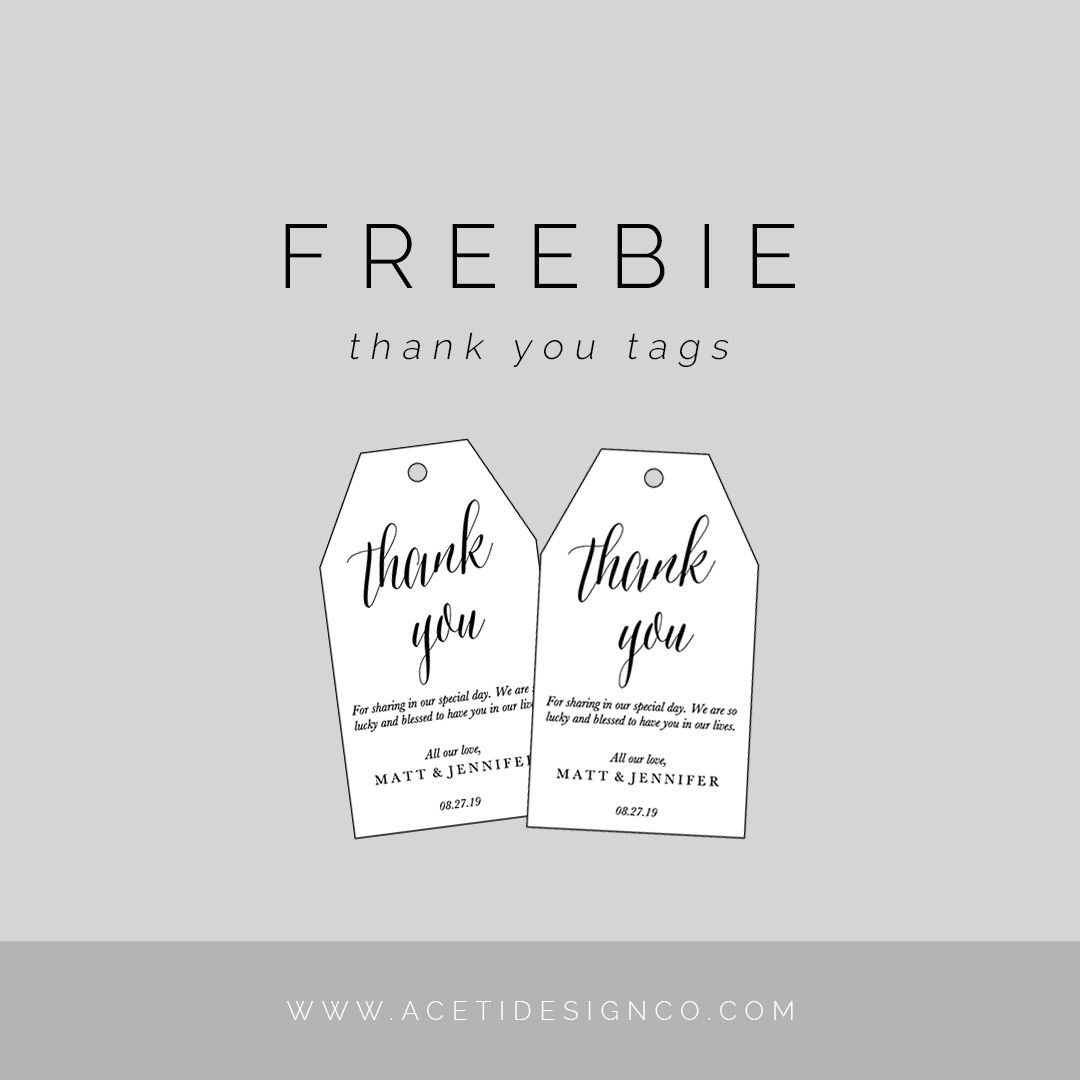 Freebie: Editable Thank You Tags | Gift Tags | Free Printable Gift - Free Printable Favor Tags