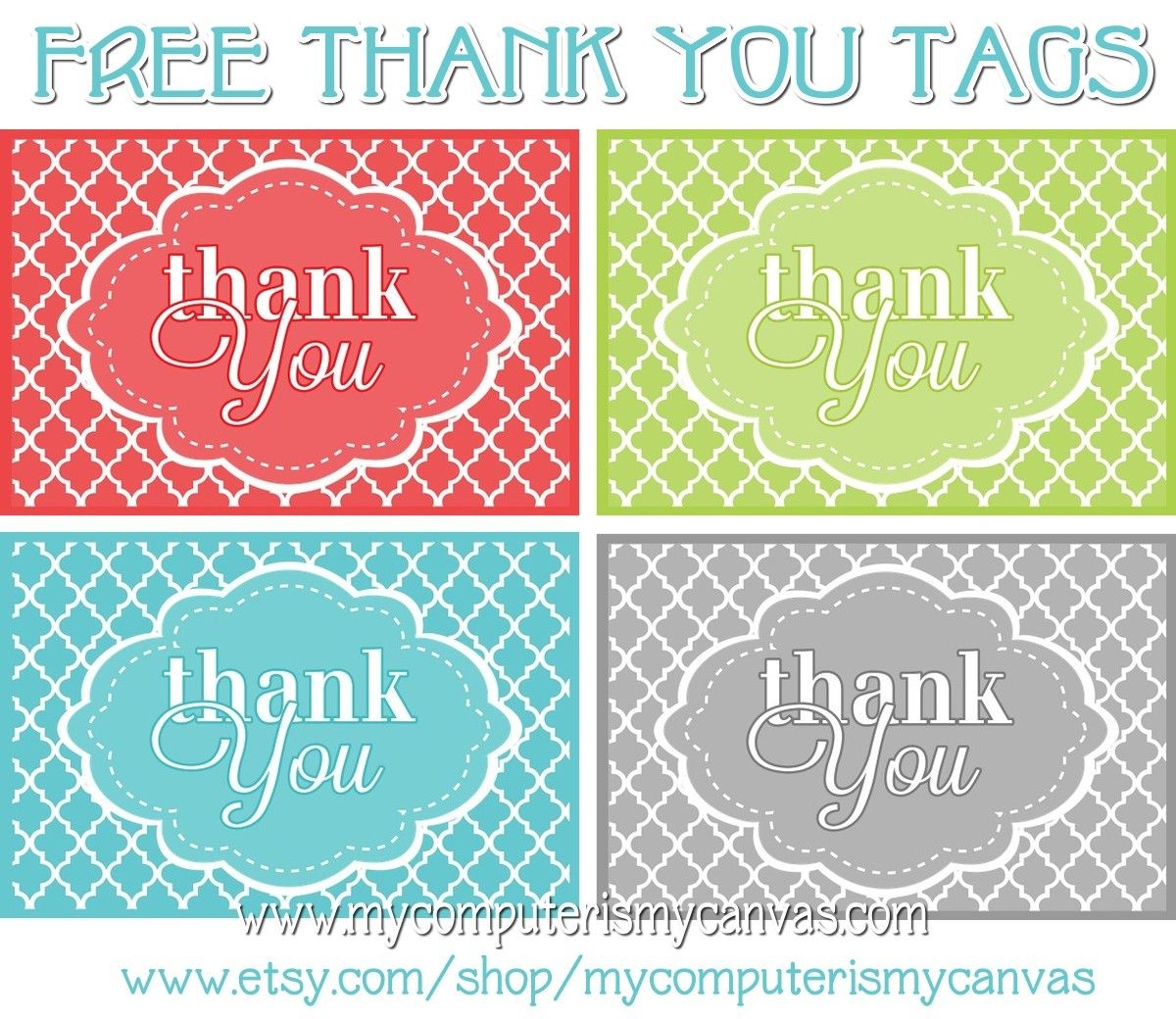 Freebie} Printable Thank You Tags | Primary | Thank You Tags, Thank - Free Printable Thank You Tags