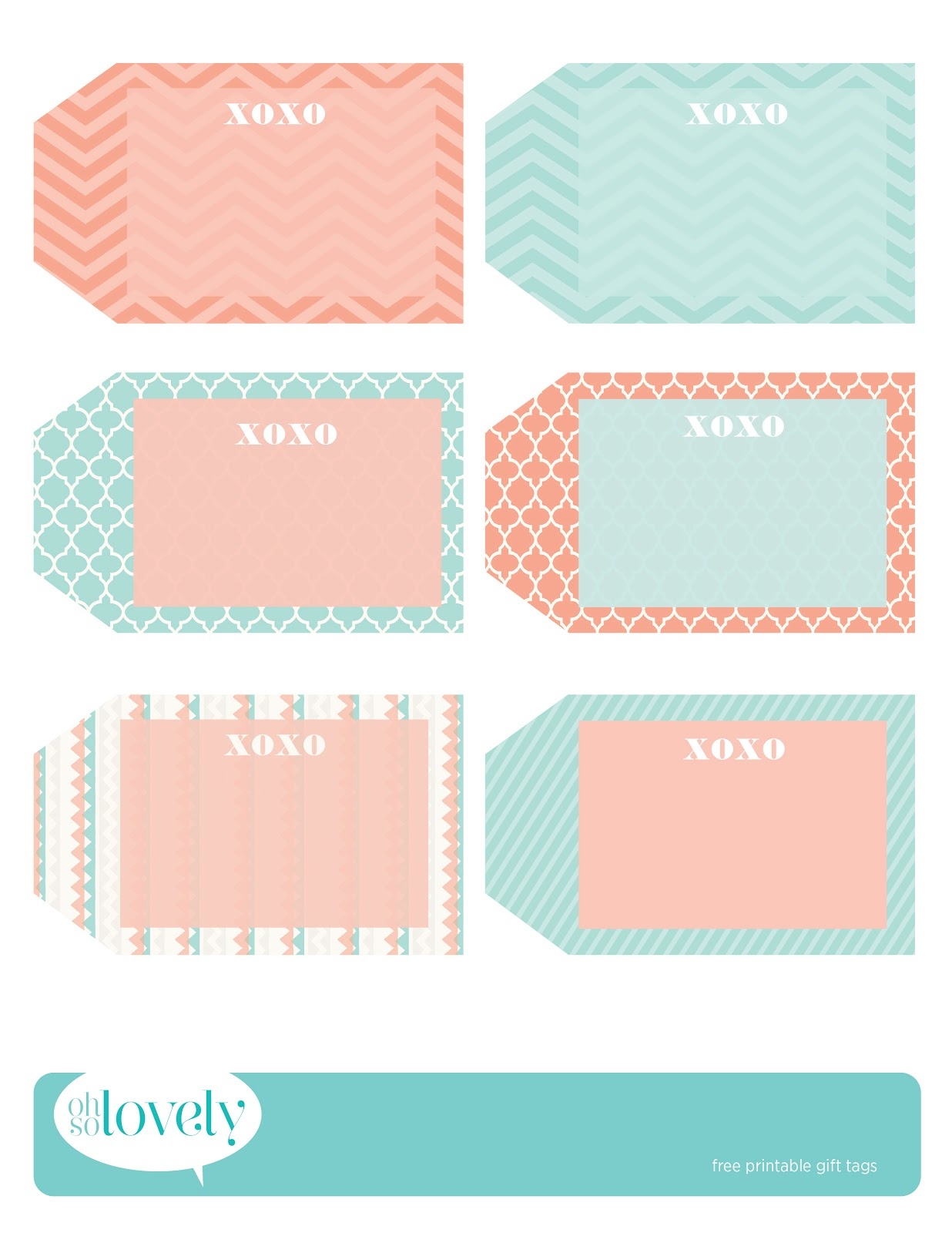 Freebies // Gift Tags - Oh So Lovely Blog - Free Printable Gift Tags