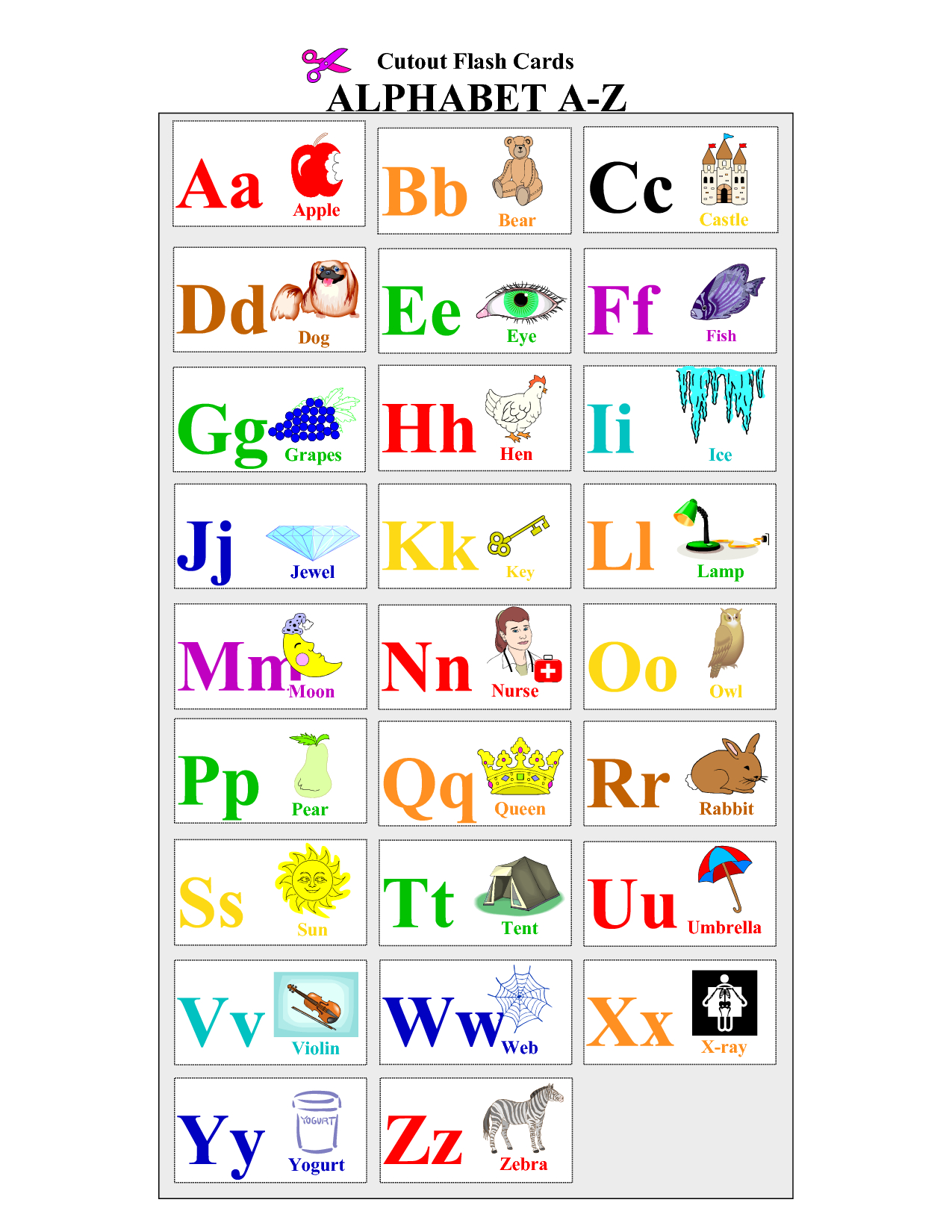 Free+Printable+Alphabet+Letters+Flash+Cards | English Act | Letter - Spanish Alphabet Flashcards Free Printable