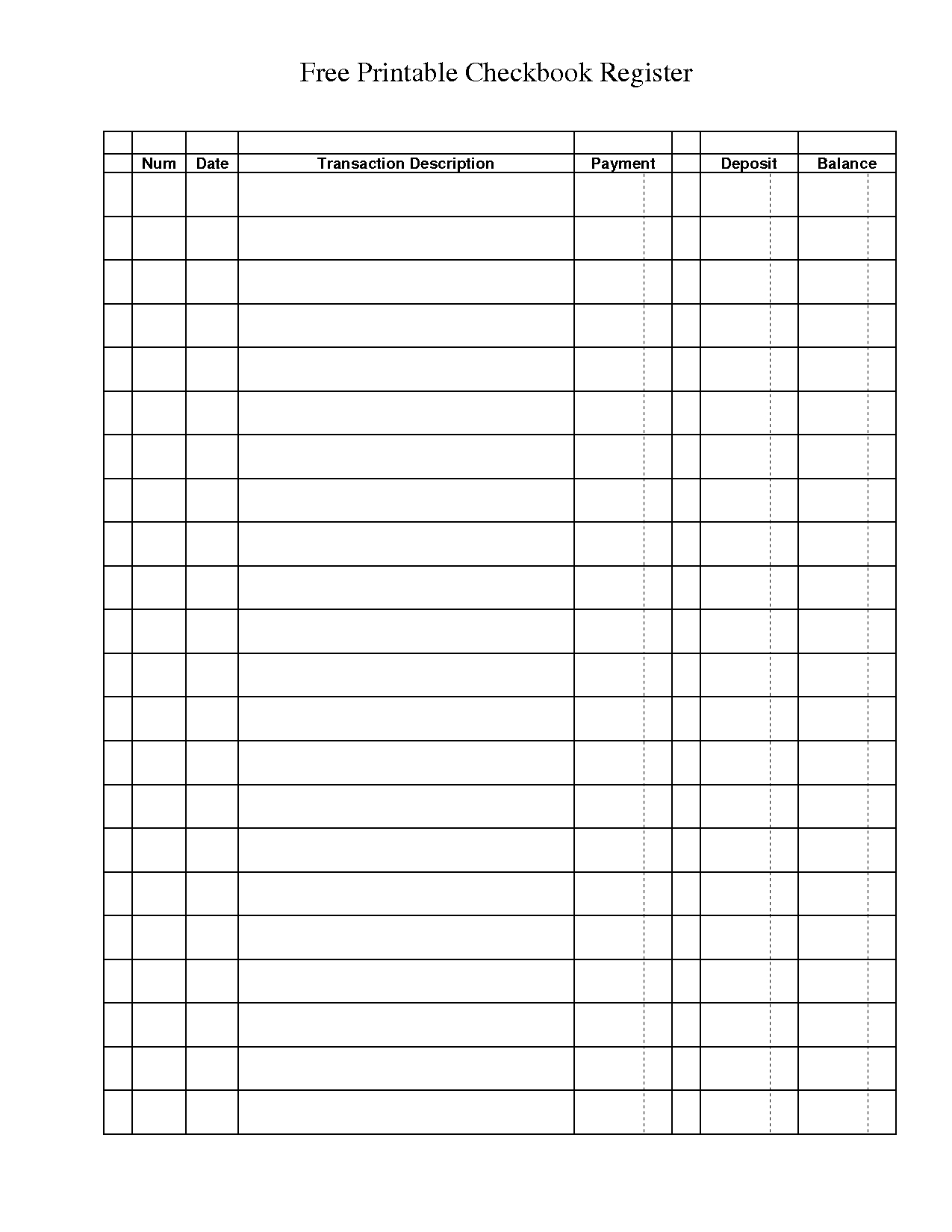 Free+Printable+Checkbook+Register+Templates | Printables | Checkbook - Free Printable Checks Template