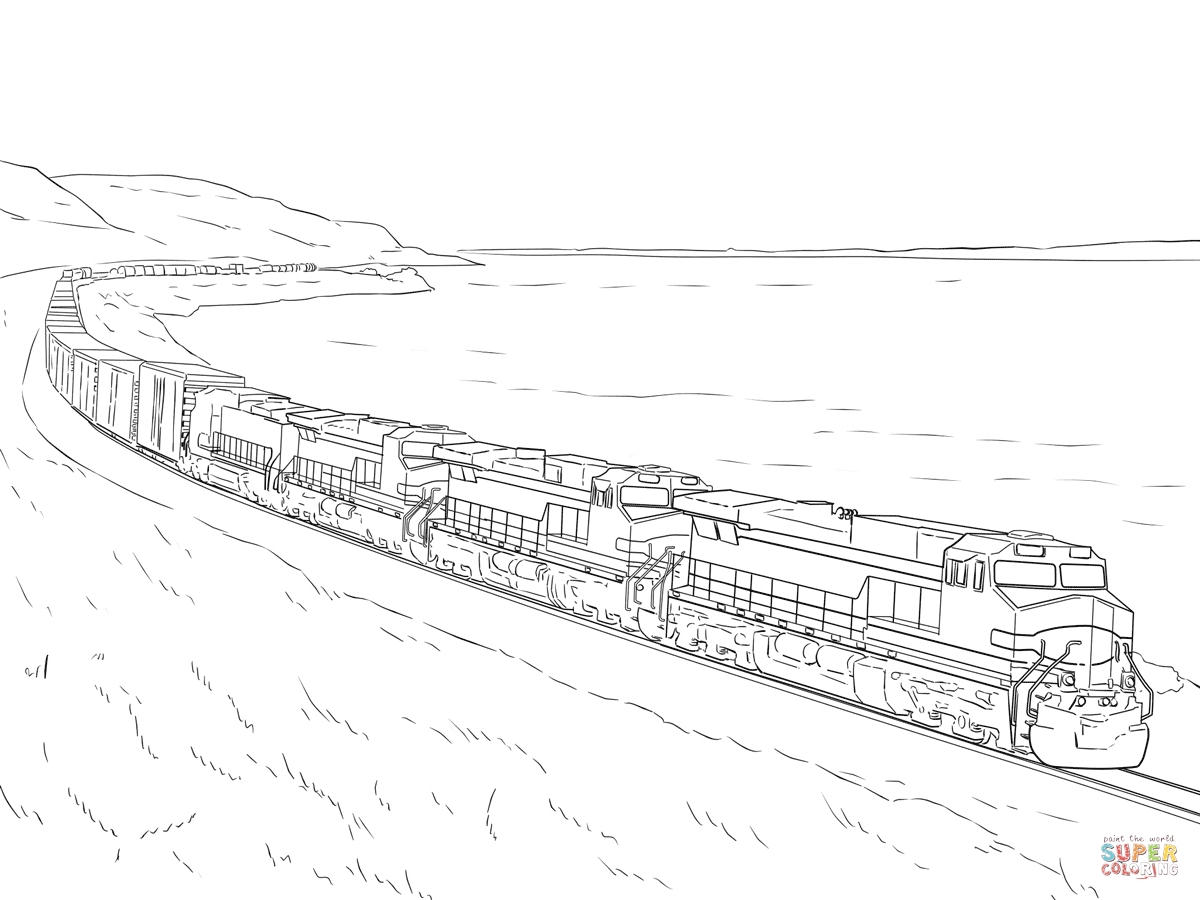 Freight Train Coloring Page | Free Printable Coloring Pages - Free Printable Train Pictures