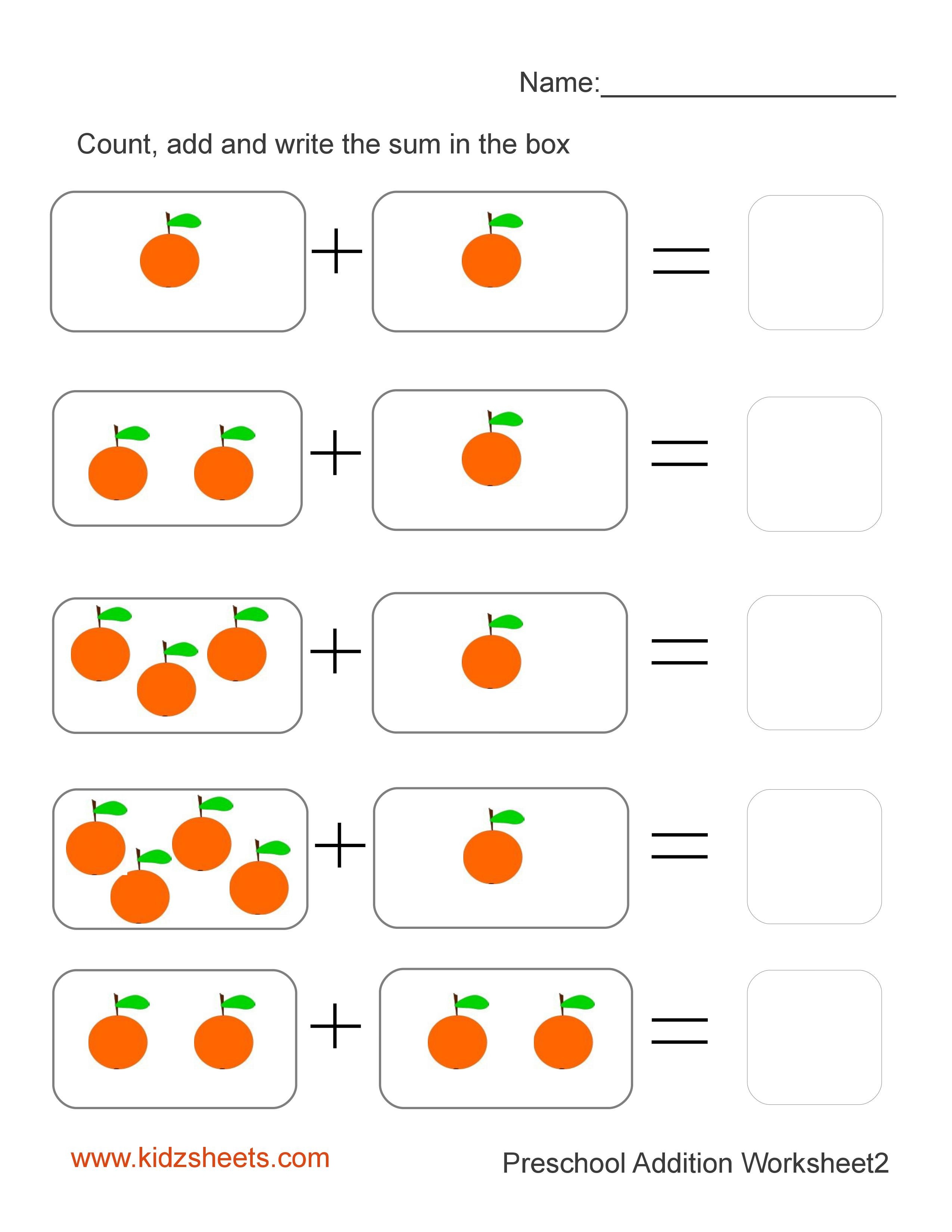 worksheets for kg class