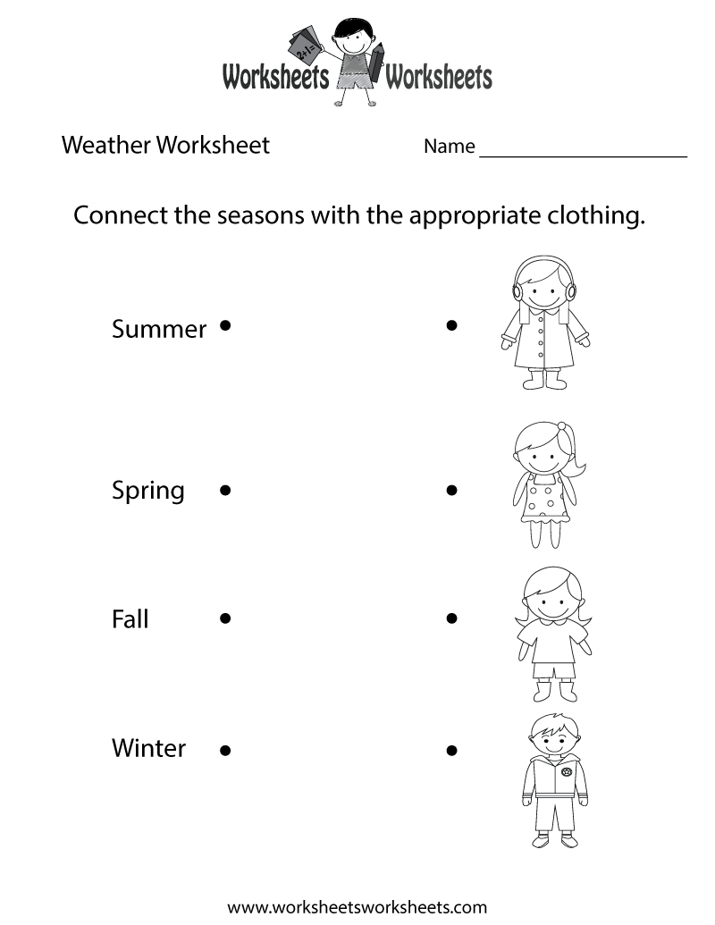 Fun Weather Worksheet Printable | Study Material | Weather - Free Printable Worksheets For Kids Science
