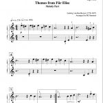Fur Elise Piano Duet Sheet Music (Easy And Free) For Kids Or   Free Printable Classical Sheet Music For Piano