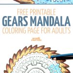 Gears Mandala Coloring Page   Free Printable * Moms And Crafters   Free Printable Gears