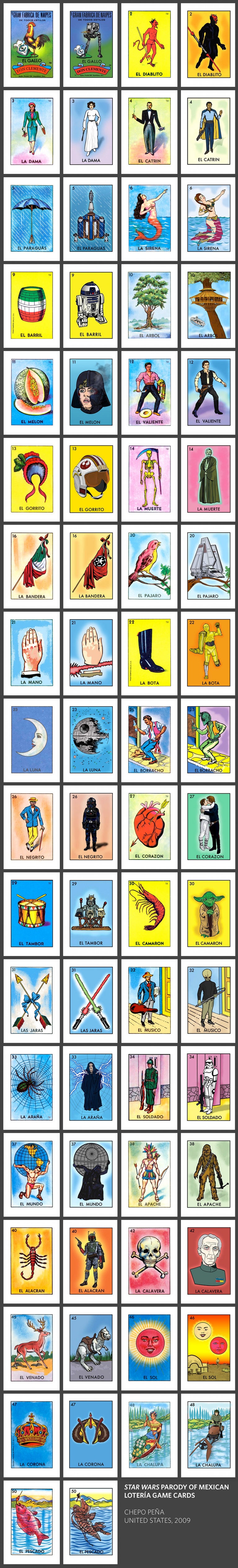 Geek Art: Star Wars Parody Of Mexican Lotería Cards — Geektyrant - Free Printable Loteria Game