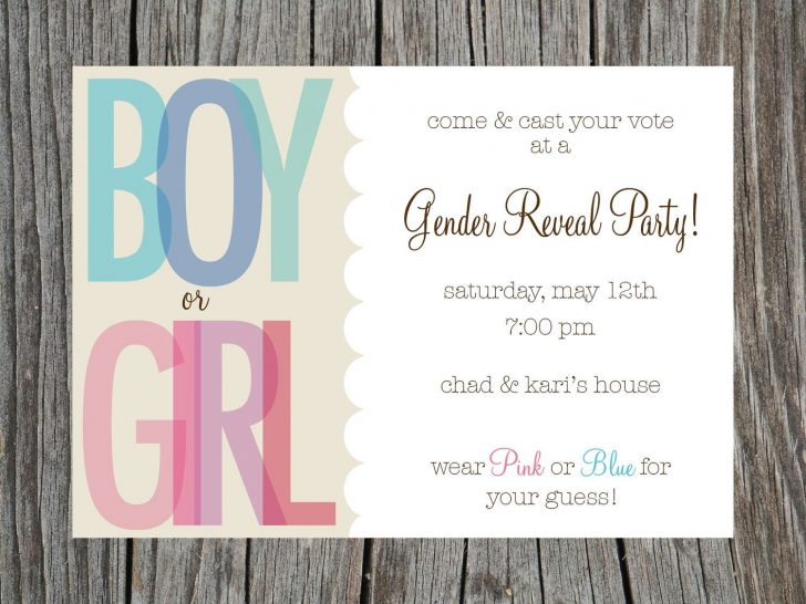 Free Printable Gender Reveal Invitations