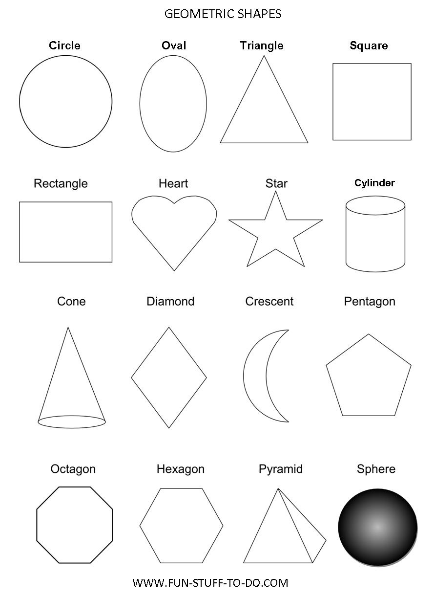 Geometric Shapes Worksheets | Free To Print - Free Printable Geometric Shapes