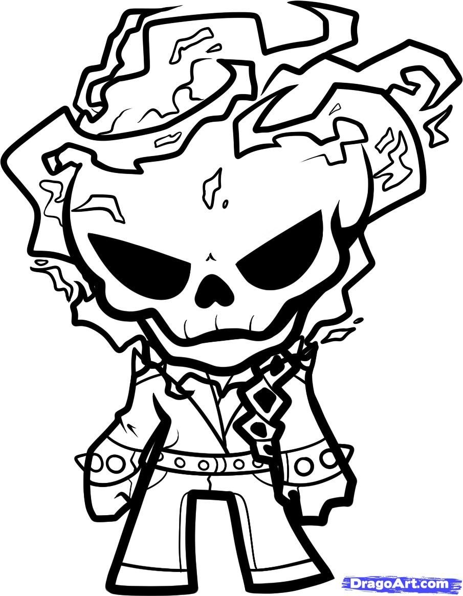 Ghost Rider Coloring Page | Boo In The Zoo Cut Out Ideas | Ghost - Free Printable Ghost Rider Coloring Pages