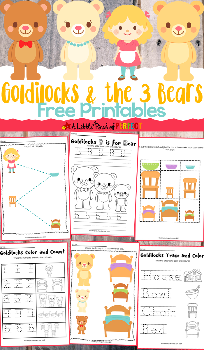 Goldilocks And The Three Bears Free Printables - - Free Printable Goldilocks And The Three Bears Story