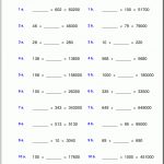 Grade 5 Multiplication Worksheets   Free Printable Multiplication Worksheets For 5Th Grade
