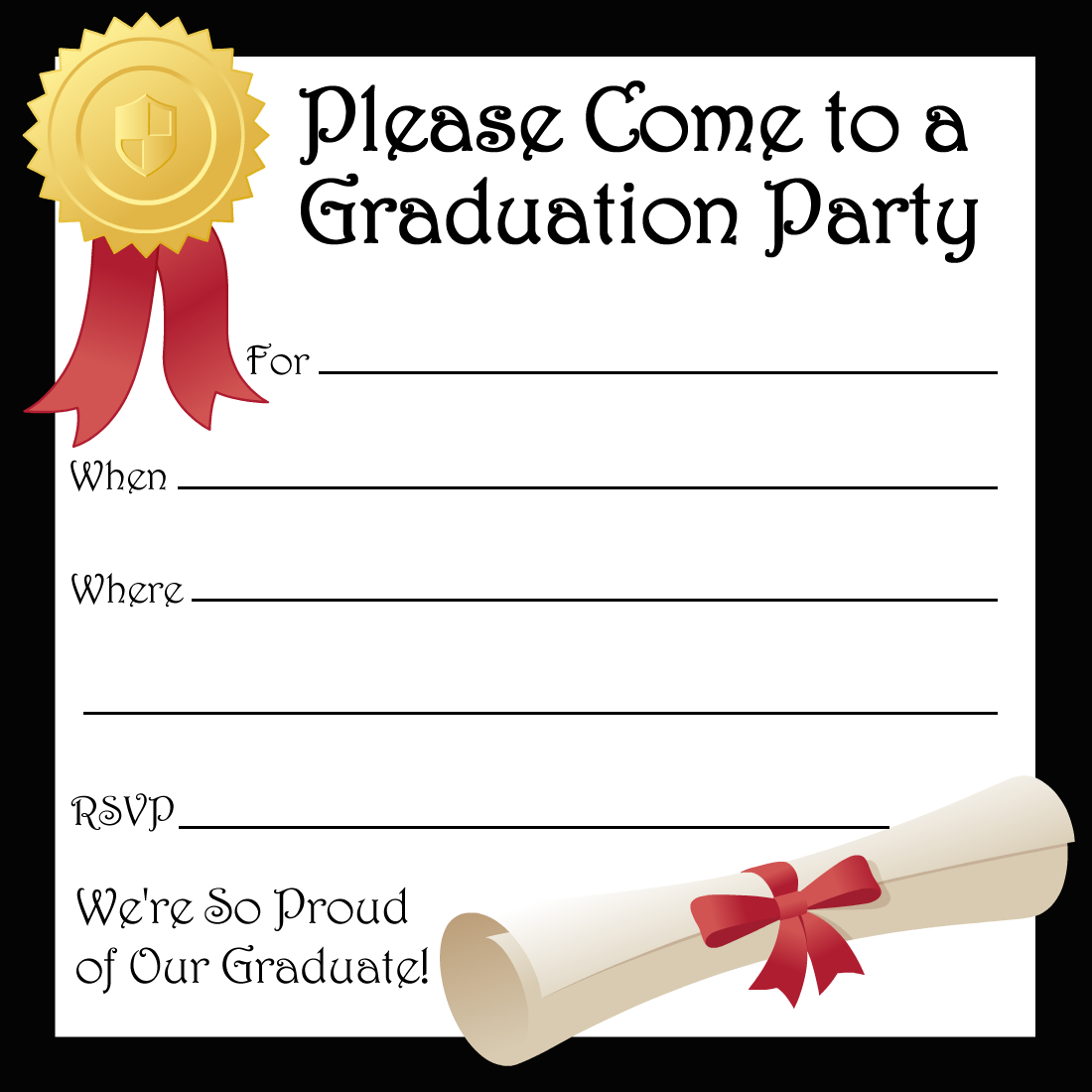 Graduation Party Invitation Template Free - Tutlin.psstech.co - Free Printable Graduation Invitation Templates
