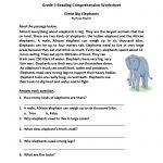 Great Big Elephants Third Grade Reading Worksheets | Board | Reading   Third Grade Reading Worksheets Free Printable