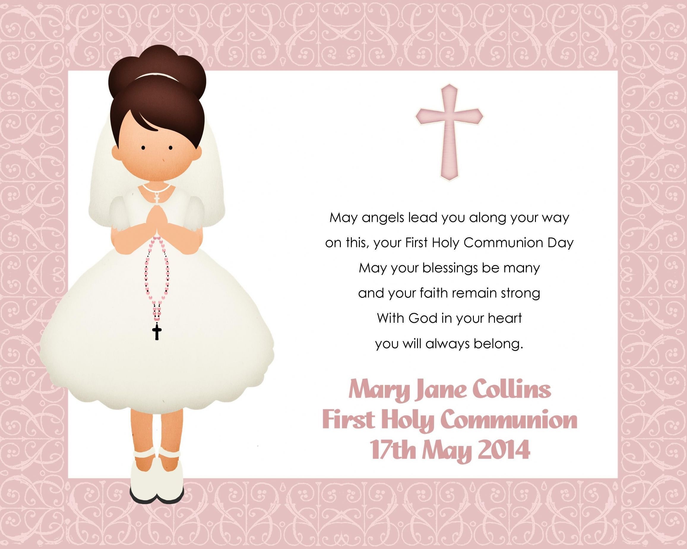 First Holy Communion Invitations Printable Free