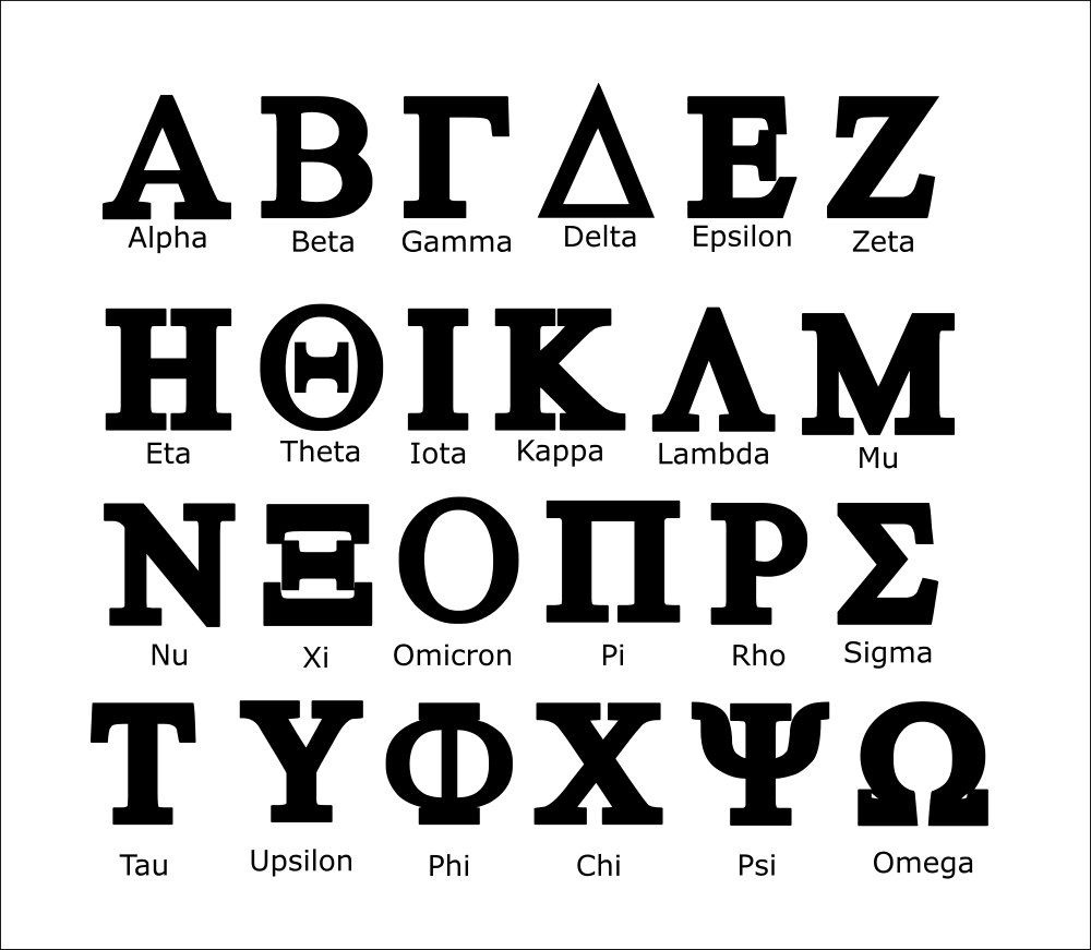 Greek Letters Svg, Greek Letters, Sorority Letters Svg, Sorority Svg - Free Printable Greek Letters