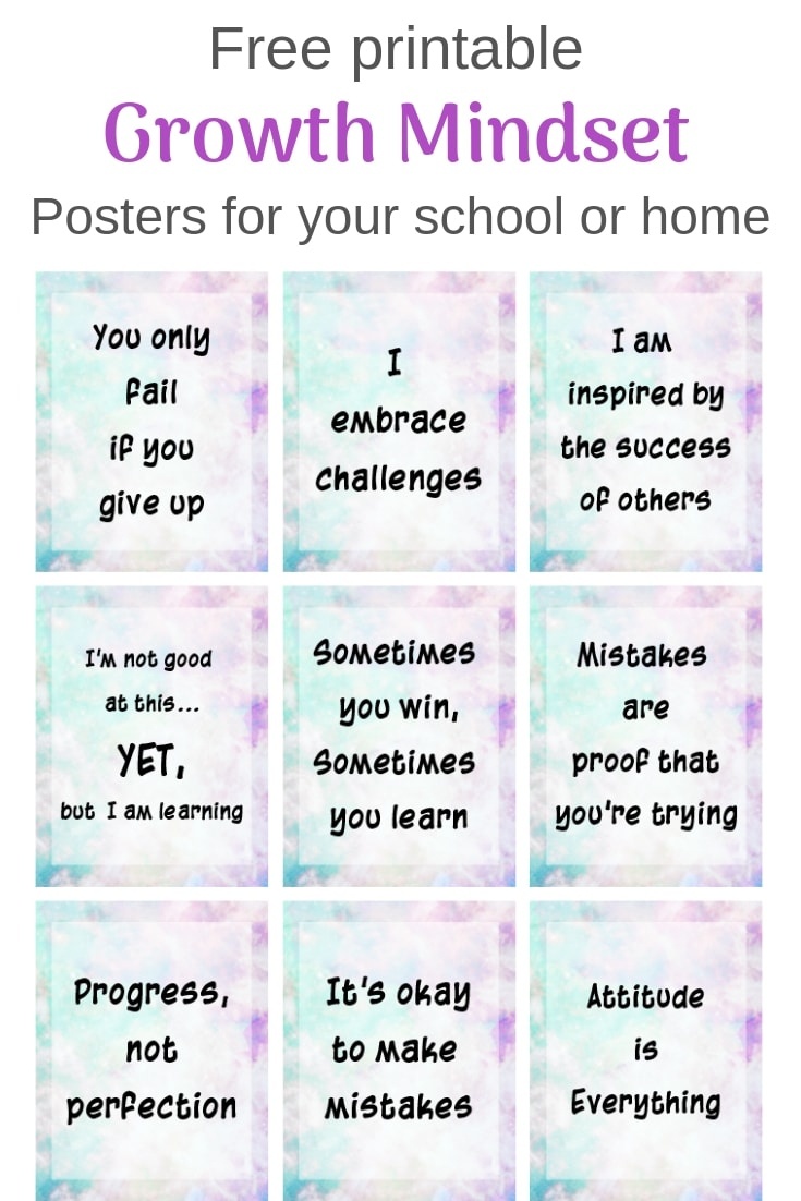 Growth Mindset Poster Free Printables - The Artisan Life - Free Printable Posters