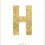 H Gold Alphabet Banner Letter   Printable Banner Letters Transparent   Free Printable Whole Alphabet Banner