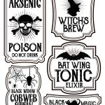 Halloween Bottle Labels   Free Printables   Potions Labels   Free Printable Halloween Bottle Labels