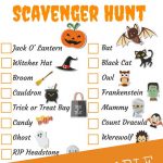 Halloween Scavenger Hunt   Free Printable • Fyitina   Free Printable Halloween Scavenger Hunt