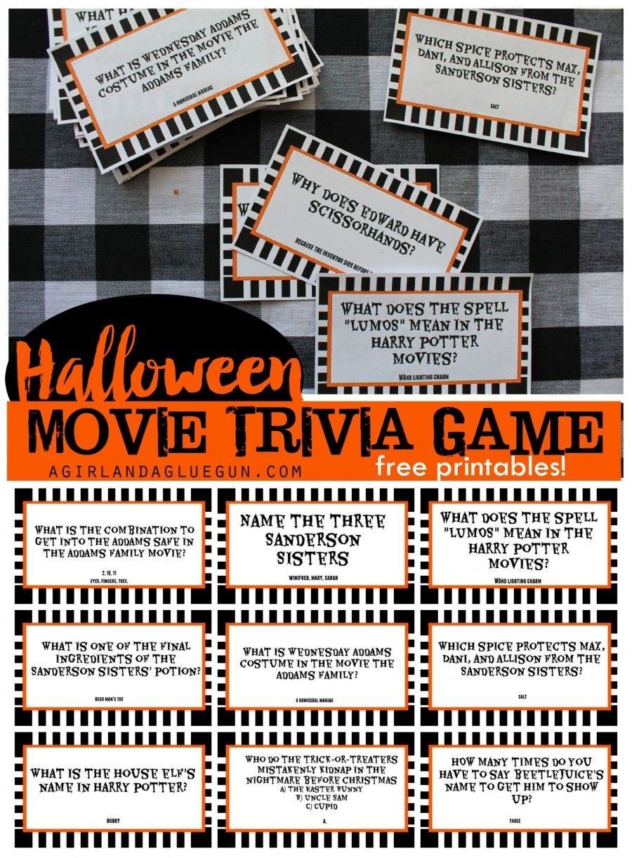 Halloween Trivia Game With Free Printables-Kids Version And Adult - Free Printable Halloween Quiz