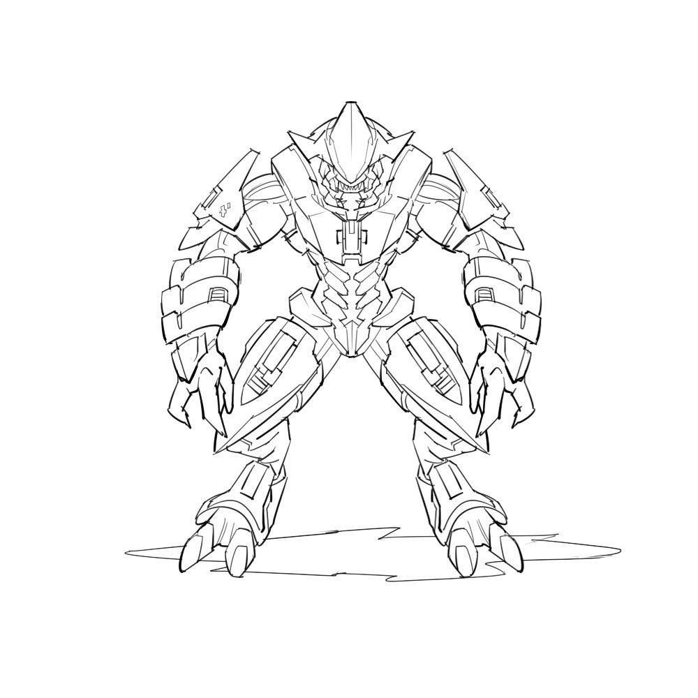 Halo 5 Coloring Pages. Fierce Halo Coloring Pages Halo 5 Coloring - Free Printable Halo Coloring Pages