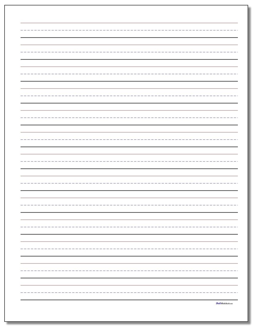 Handwriting Paper - Free Printable Handwriting Paper For First Grade