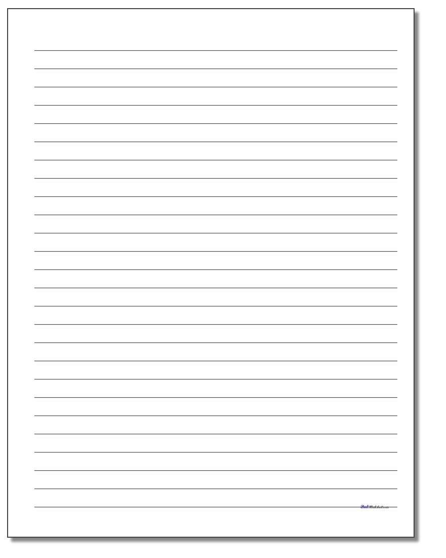 Free Printable Kindergarten Lined Paper Template C96