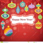 Happy New Year Card Stock Vector. Illustration Of Banner   35301368   Free Printable Happy New Year Cards