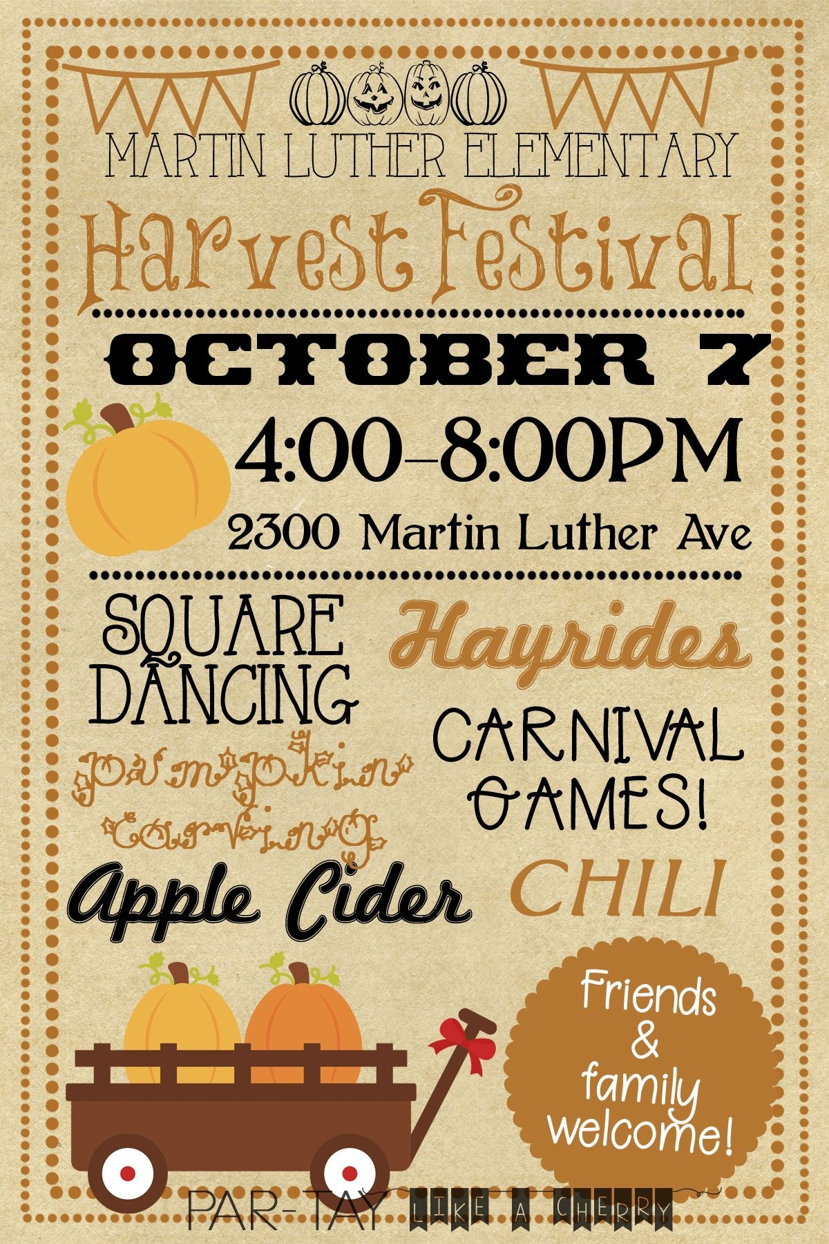 Harvest Festival Invitation | Fall Birthday Party | Fall Harvest - Free Printable Fall Festival Flyer Templates