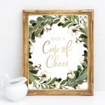 Have A Cup Of Cheer Printable Christmas Party Bar Sign | Etsy   Free Printable Christmas Party Signs