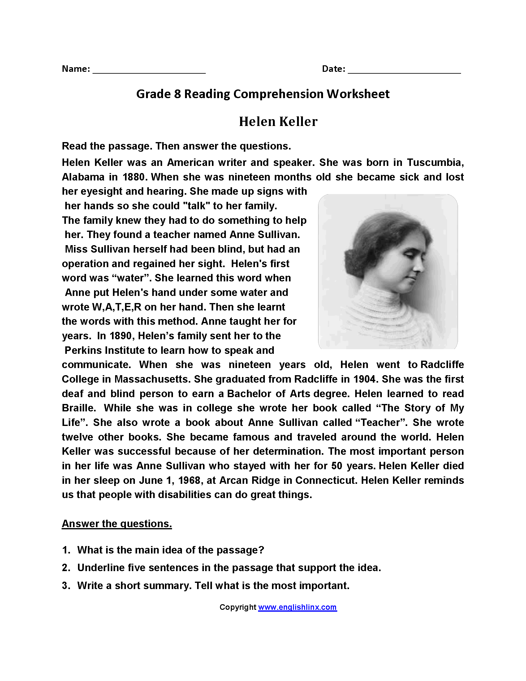 Free Printable Pictures Of Helen Keller Free Printable