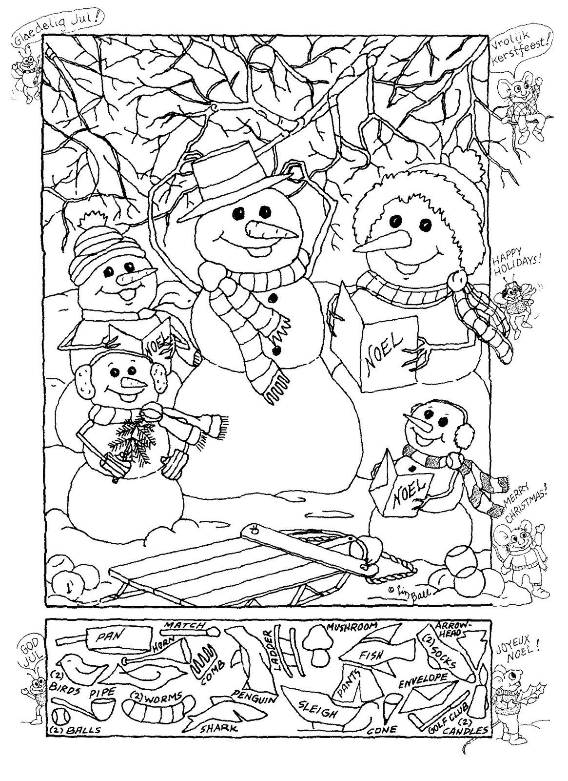 Hidden Pictures Publishing: Snowman Hidden Picture Puzzle For - Free Printable Christmas Hidden Picture Games