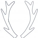Holiday Hoop Art + Free Antler Printable | Templates | Cuernos De   Reindeer Antlers Template Free Printable