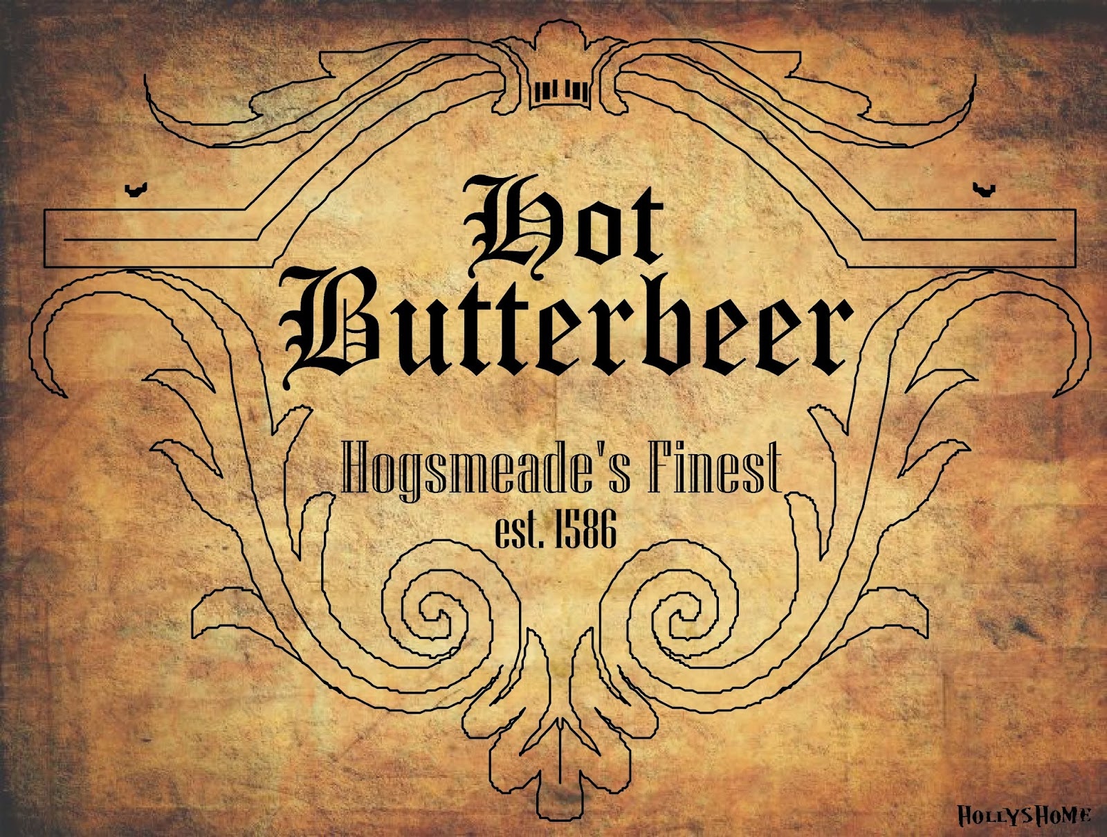 Hollyshome Family Life: Hot Butterbeer Recipe And Free Hot - Free Printable Butterbeer Labels
