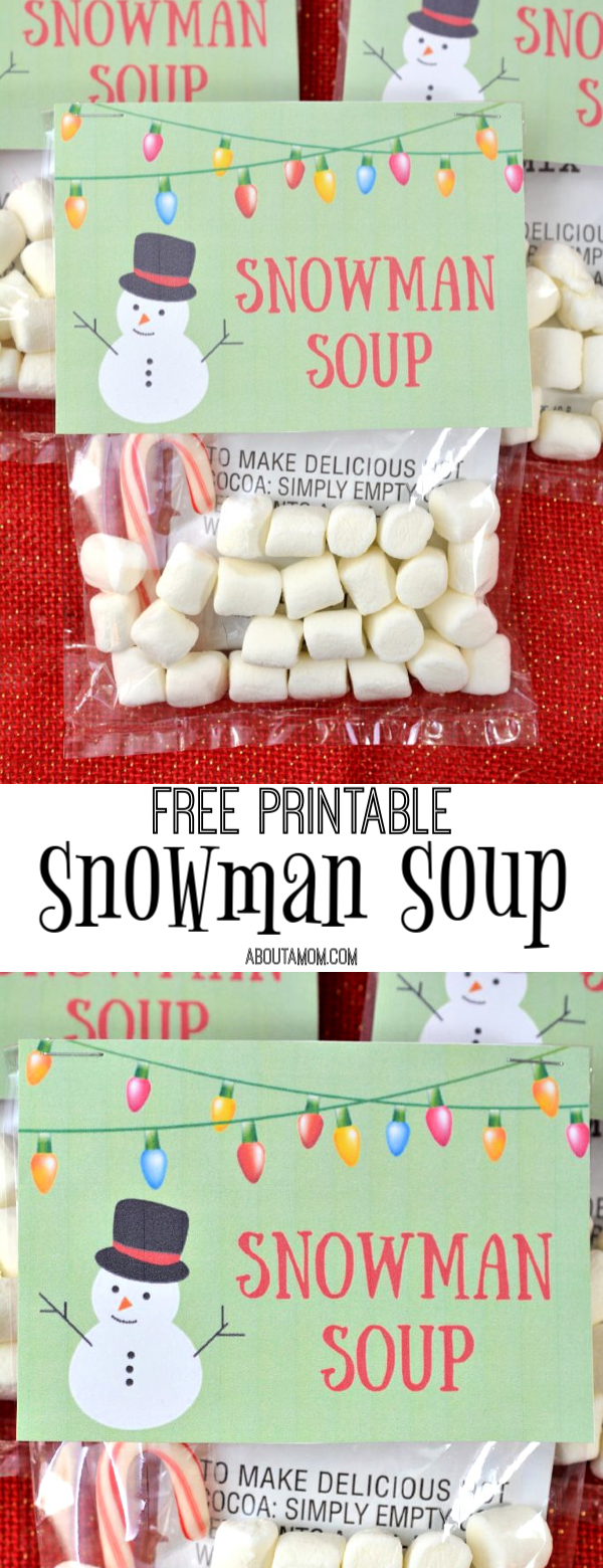 Homemade Holiday Gift Idea: Snowman Soup With Free Printable - About - Snowman Soup Free Printable