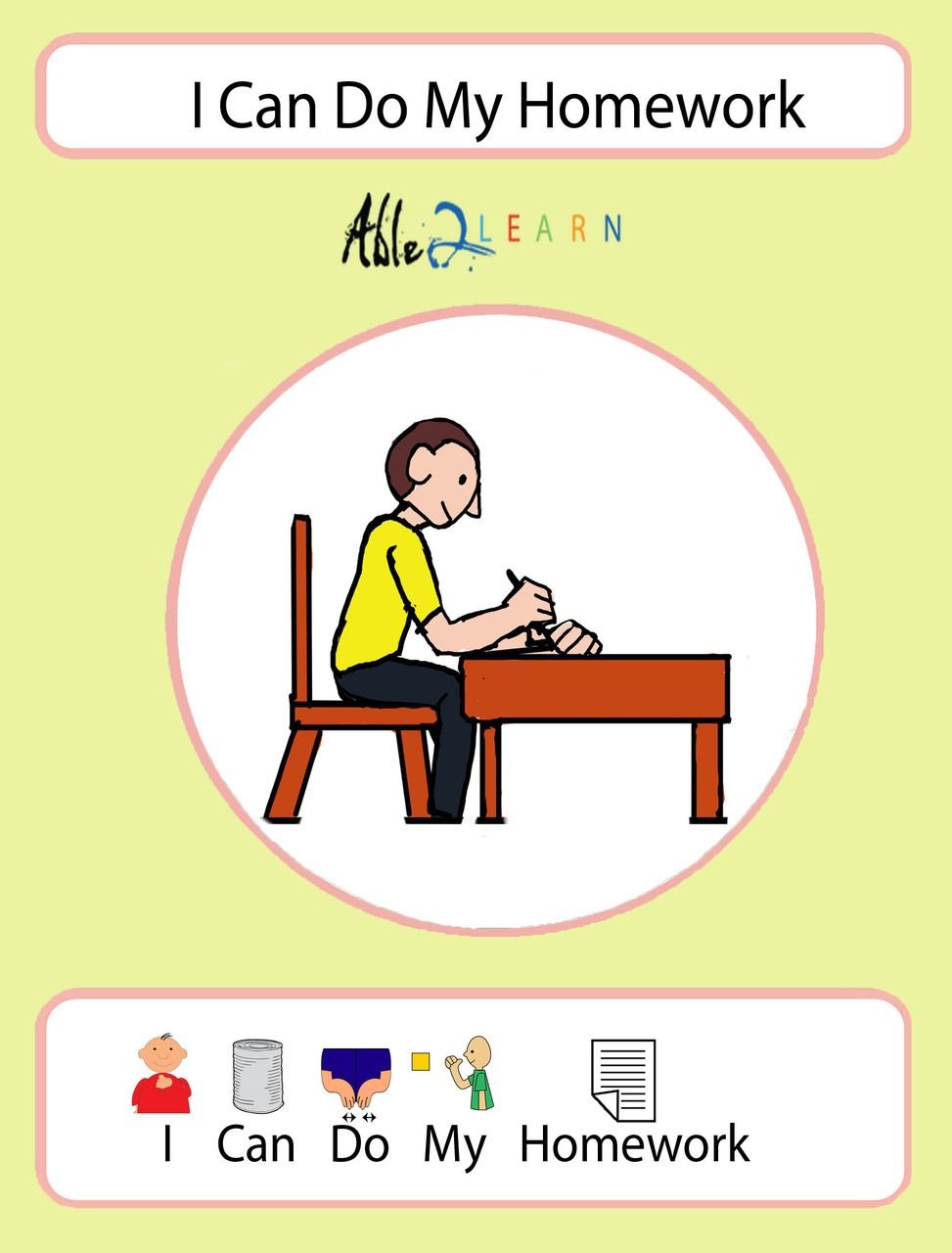 I Can Do My Homework Social Story: Pages 10 | Icons | Social Stories - Free Printable Social Stories
