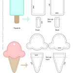 Ice Cream And Popsicle Necklaces For Kids With Free Template   Ice Cream Cone Template Free Printable