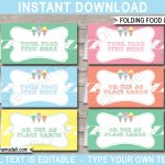 Ice Cream Party Food Labels | Place Cards | Ice Cream Theme Party   Free Printable Food Tags For Buffet