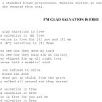 I'm Glad Salvation Is Free   Christian Gospel Song Lyrics And Chords   Free Printable Lyrics To Christian Songs