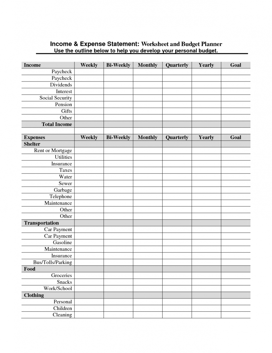 Income And Expense Statement And Balance Sheet Template Sample : Duyudu - Free Printable Income And Expense Form
