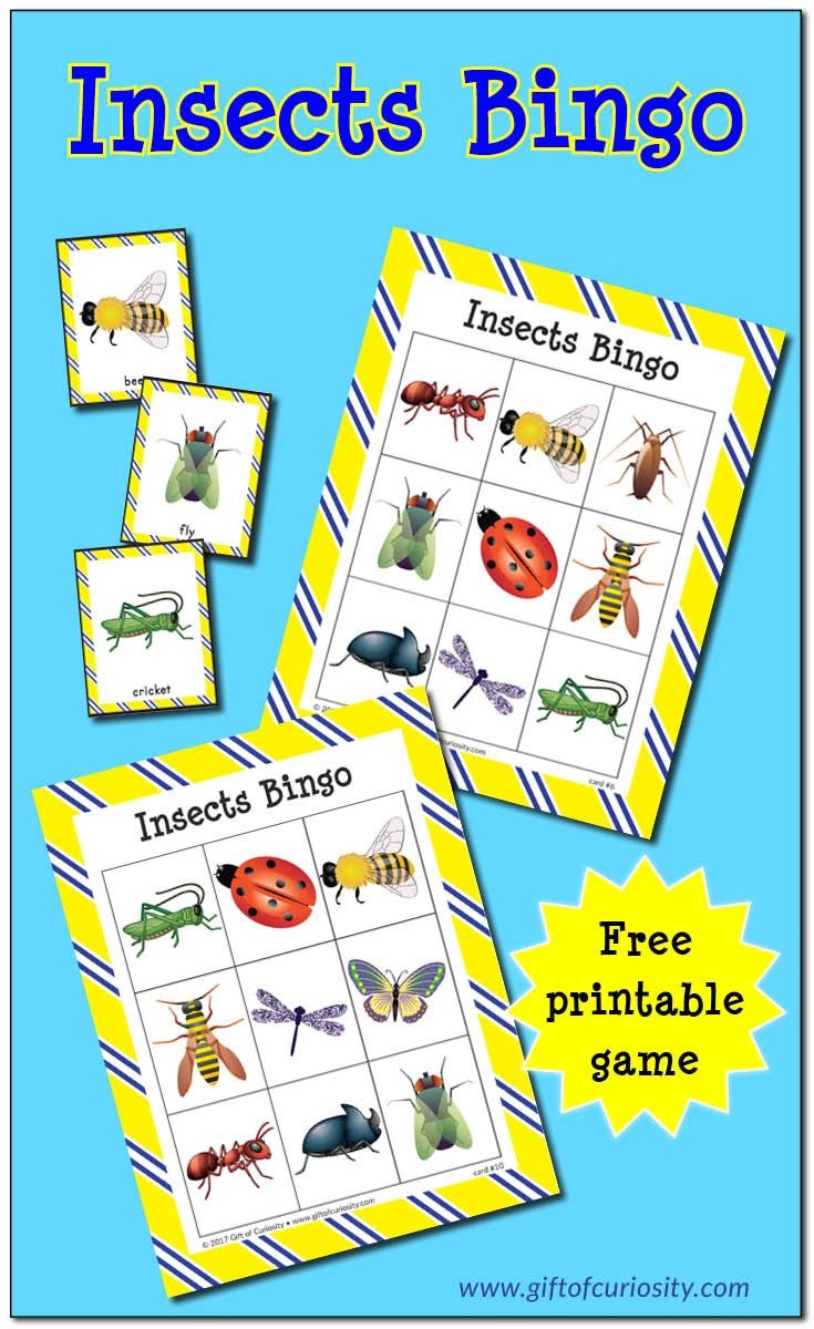 Insects Bingo {Free Printable} | Teaching Preschool | Insect - Free Printable Games For Toddlers