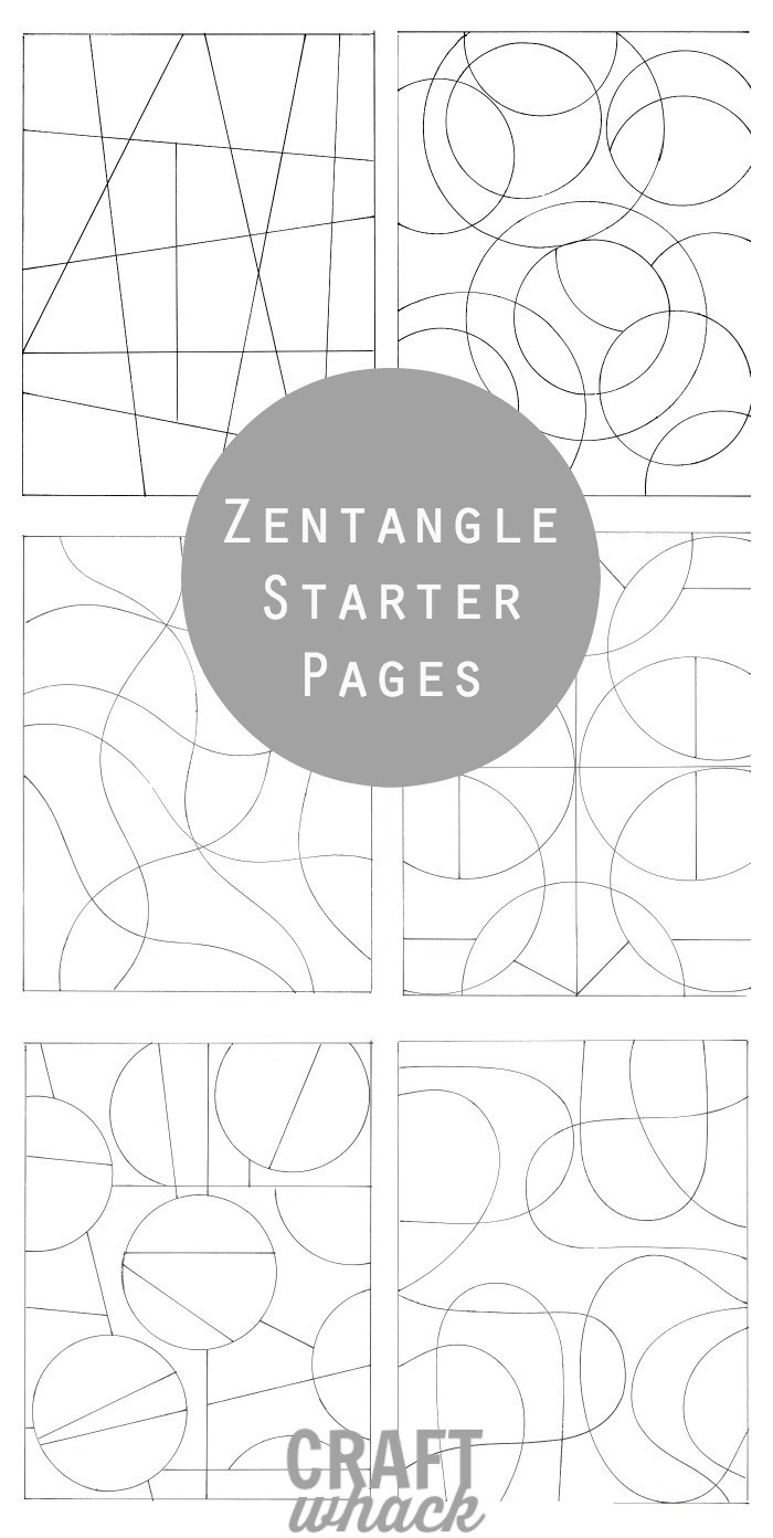 Inspiredzentangle: Patterns And Starter Pages · Craftwhack - Free Printable Zentangle Templates