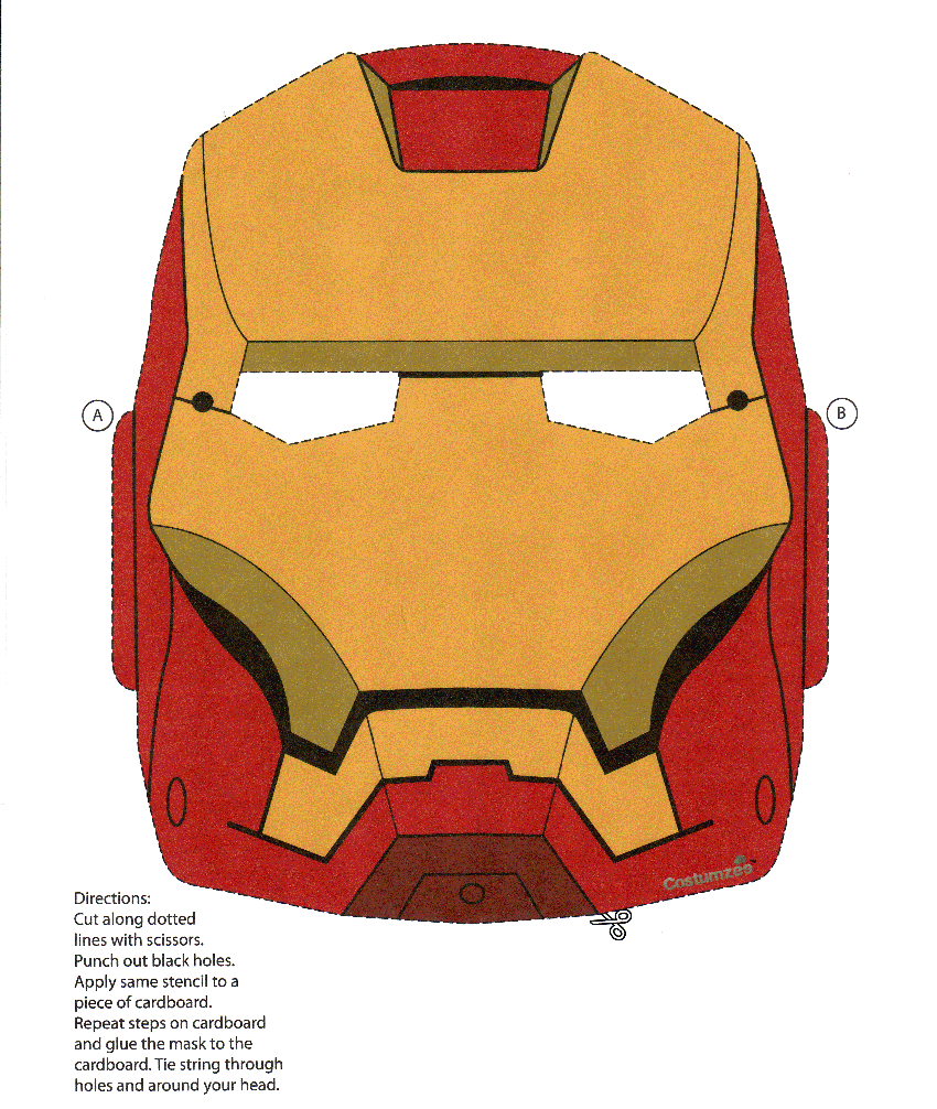 Iron Man Mask | Print Ironman Mask | Kiddos | Iron Man, Superhero - Free Printable Ironman Mask